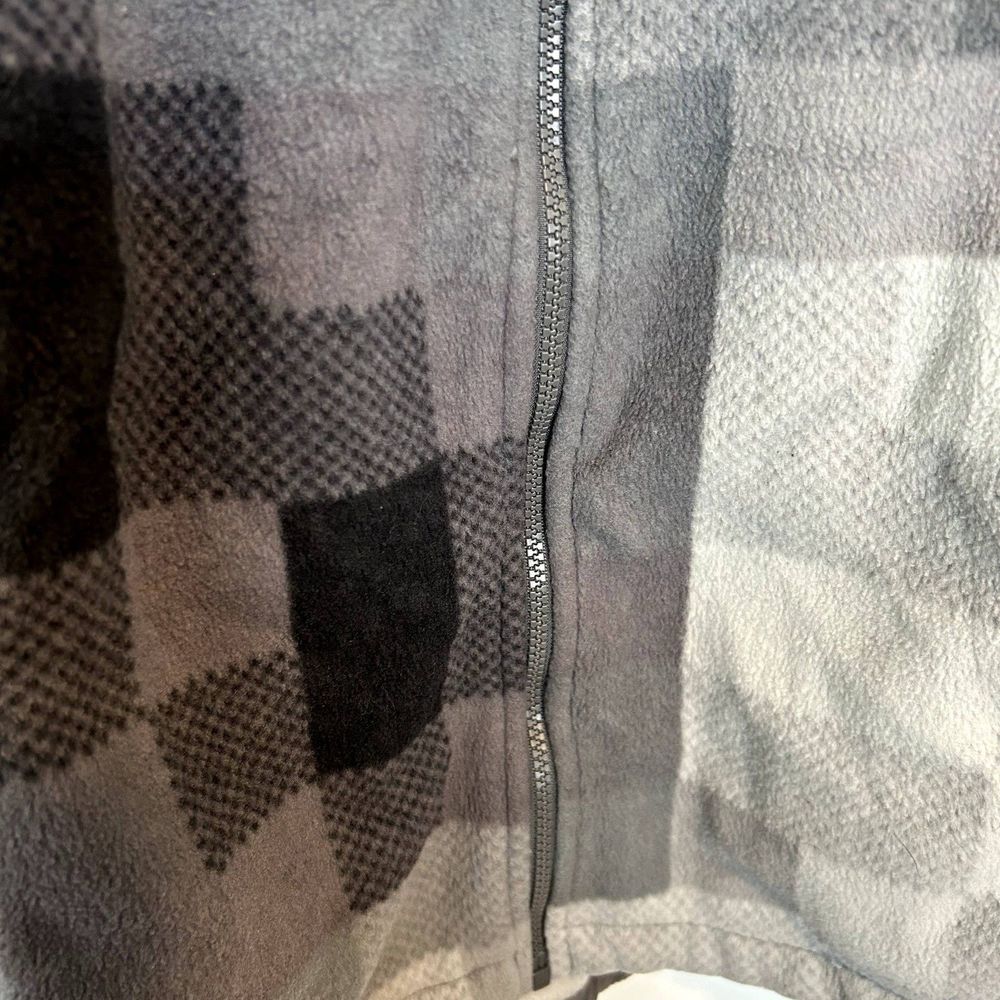 Columbia Mens Interchange Jacket Large Long Sleeve Full Zip Fleece Check Print - Picture 10 of 16